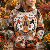 Hoodie - Ghost with pumpkins — view 1
