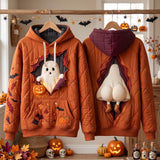 Hoodie - Ghost with pumpkins — view 1