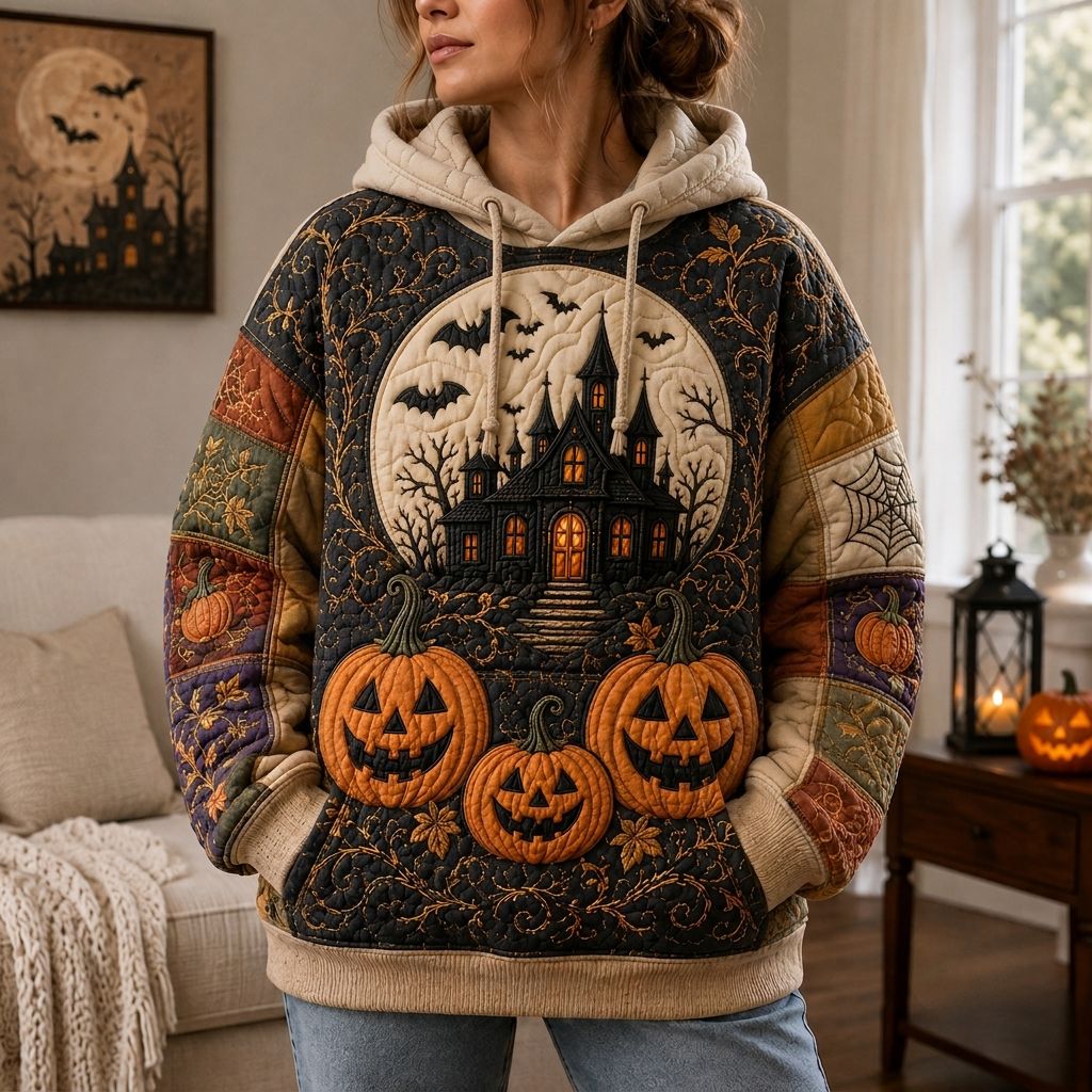 Hoodie - Pumpkins in the Haunting Night — view 1