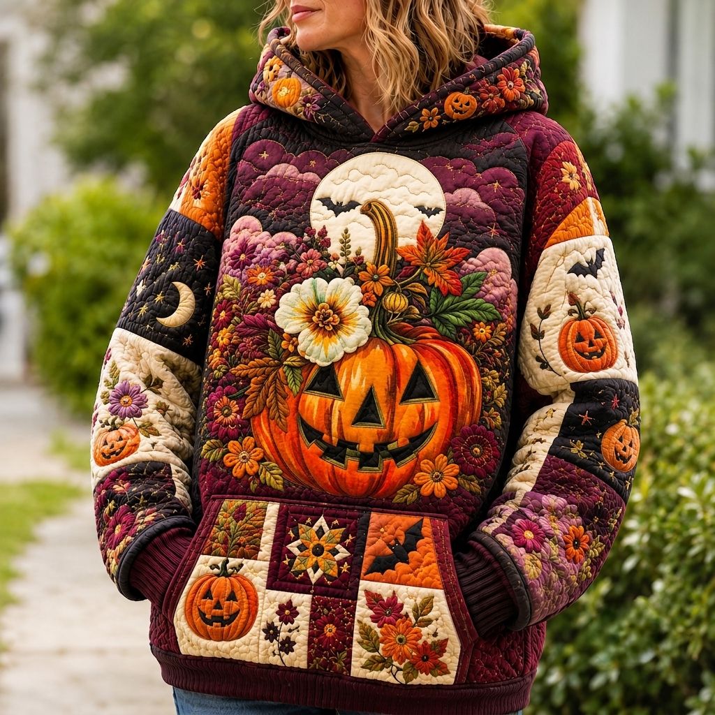 Hoodie - Pumpkin on a spooky night — view 1