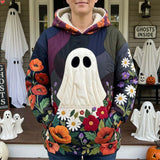 Hoodie - Flower garden with ghosts — view 1