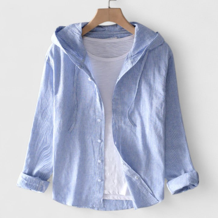 Kara - elegant hooded blouse — view 5