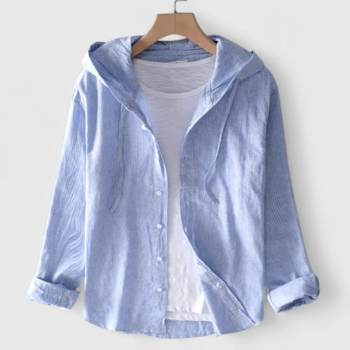Kara - elegant hooded blouse — view 6