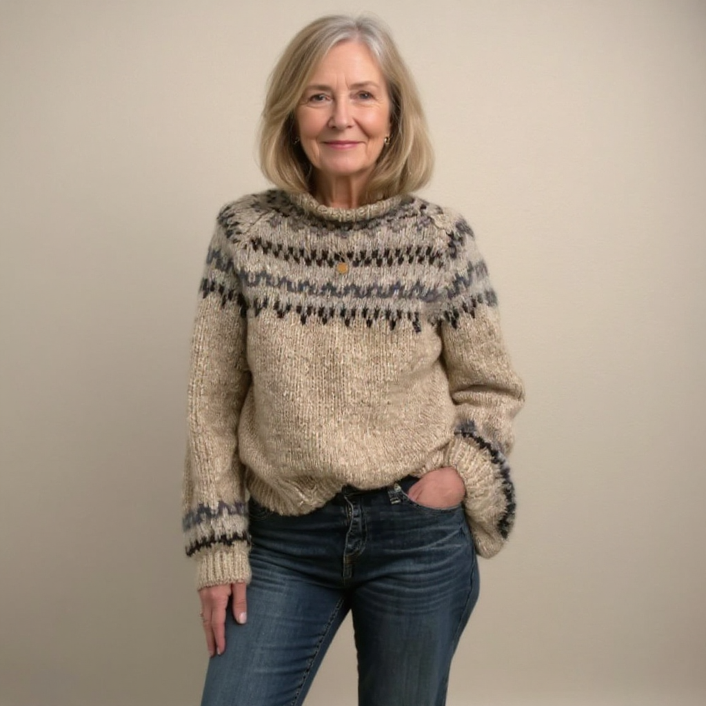 Karen - Retro Knitted Sweater — view 2