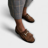 Kate - brown moccasin with round toe — view 1