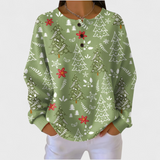 Katherine - Christmas tree print sweater — view 1