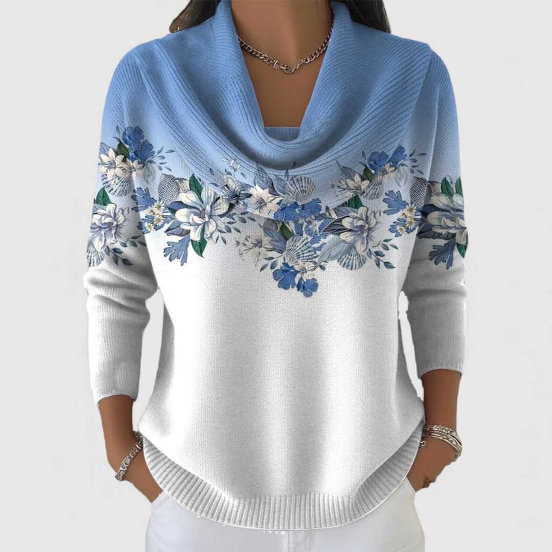 Kathleen - Floral Turtleneck — view 1