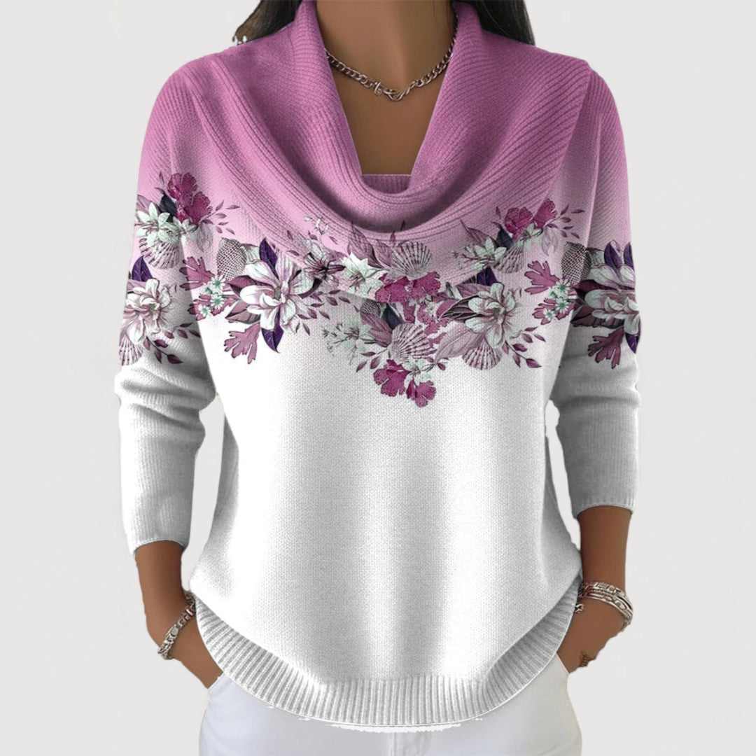 Kathleen - Floral Turtleneck — view 2