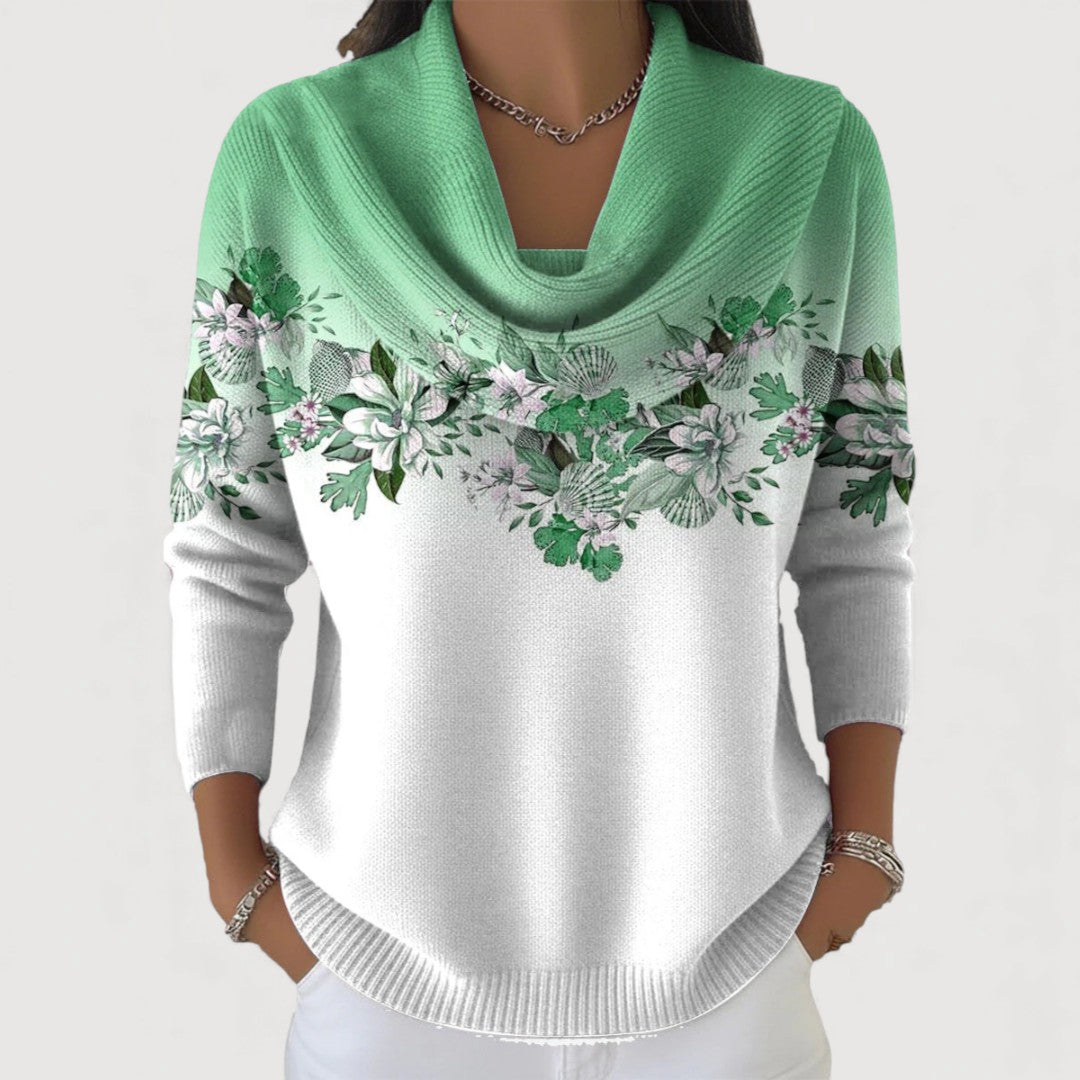 Kathleen - Floral Turtleneck — view 5