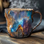Coffee mug with built-in mineral crystals — view 2