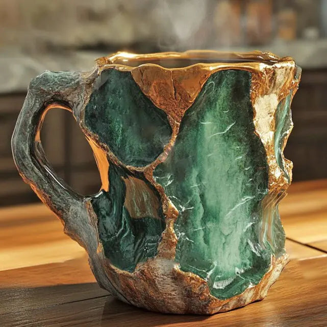 Coffee mug with built-in mineral crystals — view 4