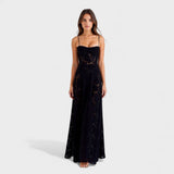 Kaylee - Floral Lace Maxi Dress — view 3