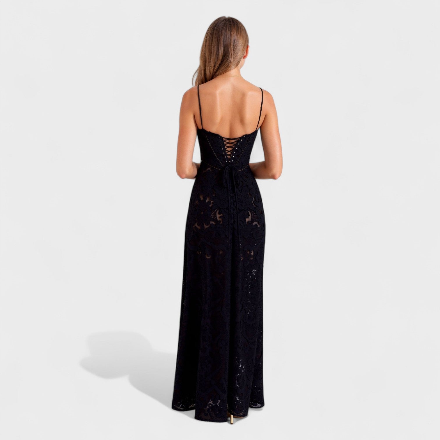 Kaylee - Floral Lace Maxi Dress — view 4