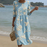 Keira - midi dress with plant and flower print — view 1