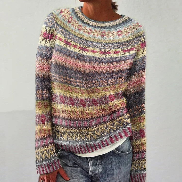 Keira - Retro Knitted Sweater — view 1