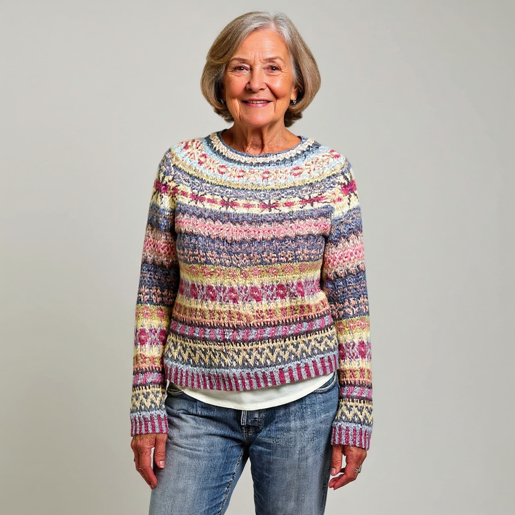Keira - Retro Knitted Sweater — view 2