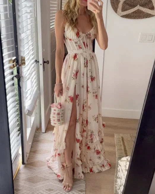 Keira - floral print midi dress — view 8