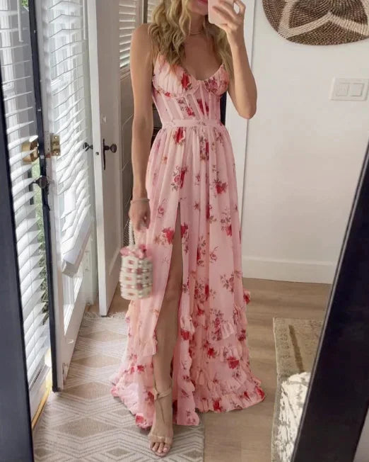 Keira - floral print midi dress — view 9