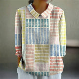 Kelly - blouse with colour blocks and lines — view 1
