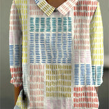Kelly - blouse with colour blocks and lines — view 2