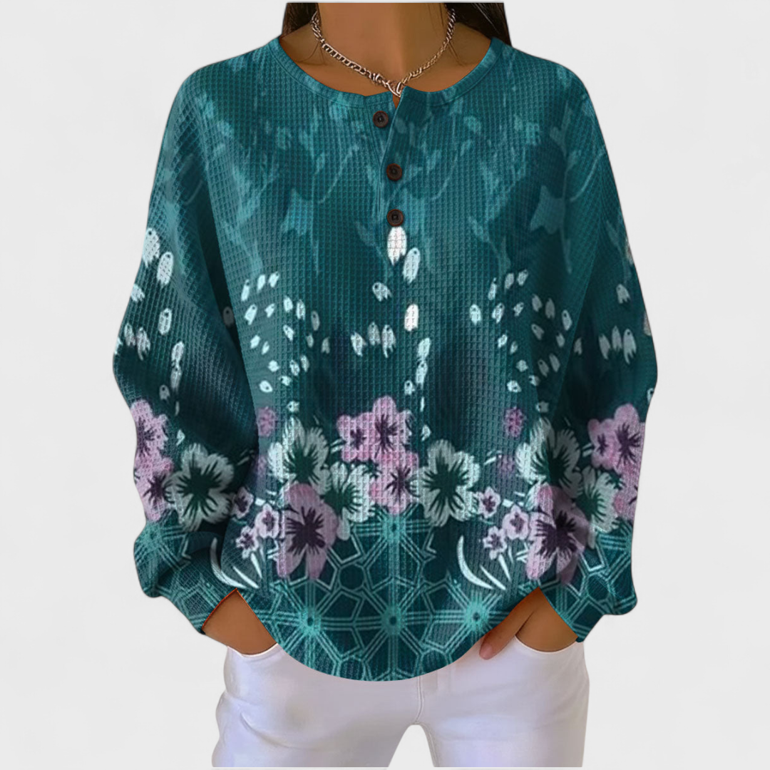 Kelsey - floral print pullover — view 1