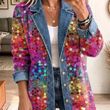 Kennedy - sequin print eye-catching coat — view 1