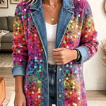 Kennedy - sequin print eye-catching coat — view 2