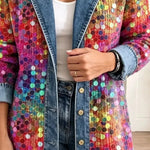 Kennedy - sequin print eye-catching coat — view 3