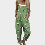 Comfortable patterned overalls — view 1