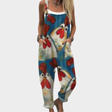 Comfortable patterned overalls — view 1