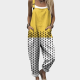 Comfortable patterned overalls — view 1