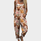 Comfortable patterned overalls — view 1