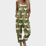 Comfortable patterned overalls — view 1