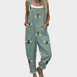 Comfortable patterned overalls — view 1