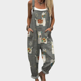 Comfortable patterned overalls — view 1