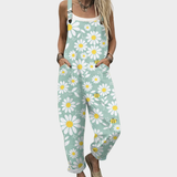 Comfortable patterned overalls — view 1