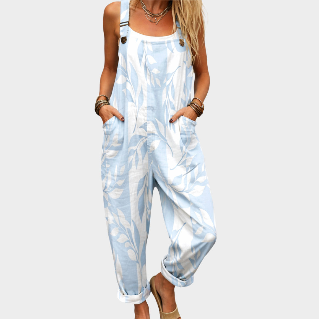 Comfortable patterned overalls — view 1