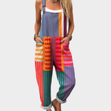 Comfortable patterned overalls — view 1