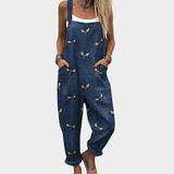 Comfortable patterned overalls — view 1