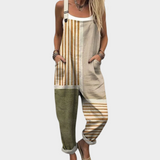 Comfortable patterned overalls — view 1