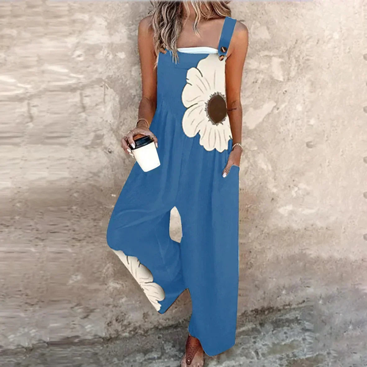 Comfortable patterned overalls — view 5