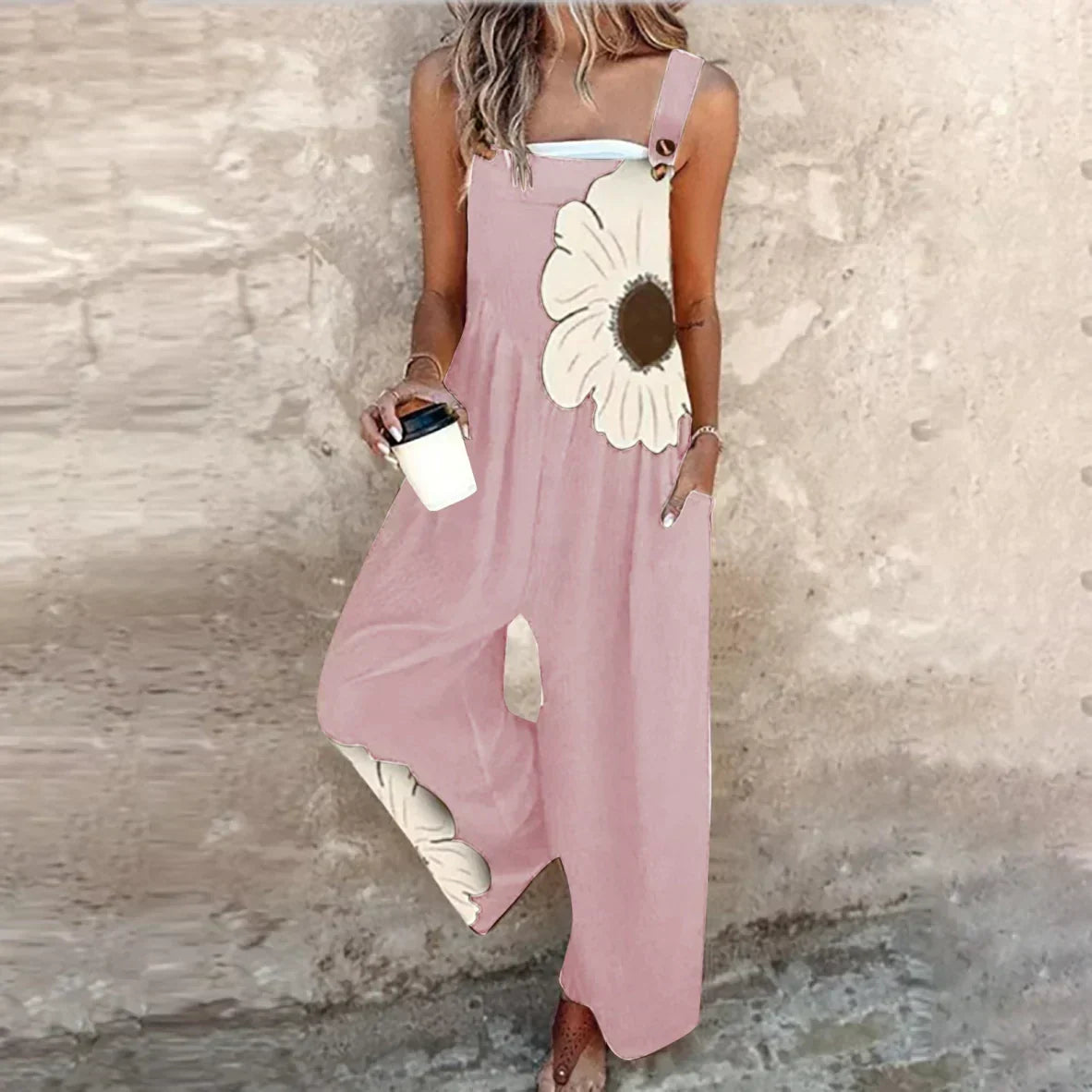 Comfortable patterned overalls — view 6