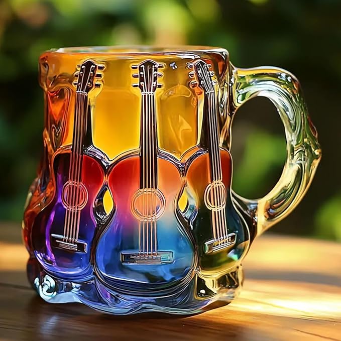 3D guitar mug — view 1