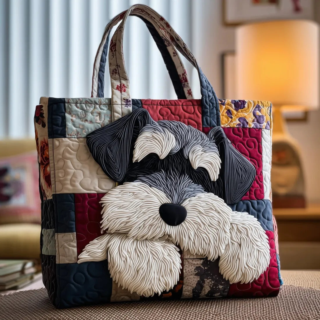 Melody - quilted bag, schnauzer — view 1