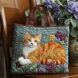 Melody - quilted bag, ginger cat — view 1