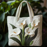 Melody - quilted bag, white calla lilies — view 1
