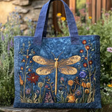 Melody - quilted bag, gold dragonfly — view 1