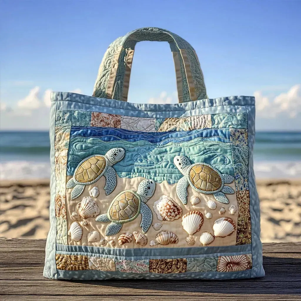 Melody - quilted bag, sea turtles — view 1