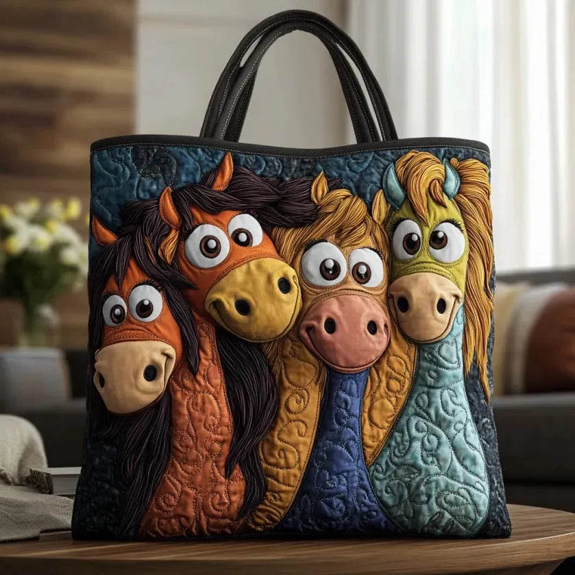 Melody - quilted bag, playful pony — view 1