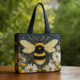 Melody - quilted bag with bee daisies — view 1